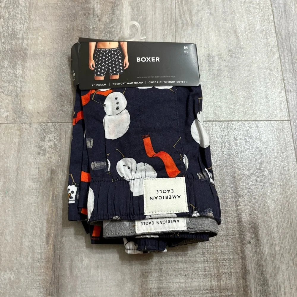 American Eagle Snowman Boxers 4” Medium